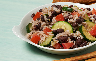 Zucchini Black Beans and Rice Supper