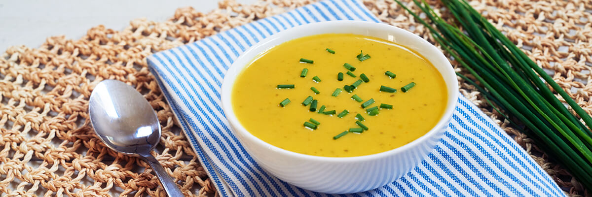 Chilled Summer Squash and Turmeric Soup