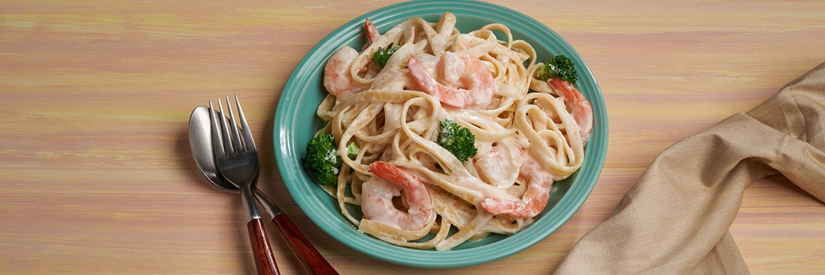Creamy Shrimp and Broccoli Fettucini