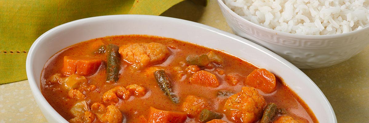 Thai Red Curry Vegetables Rice