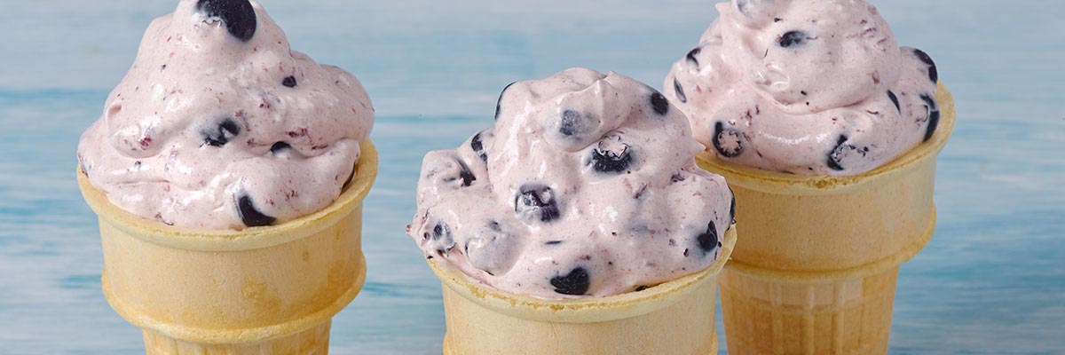 Blueberry Cream Cones