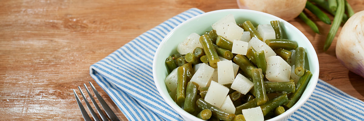 Green Beans with Turnips