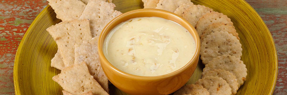 Onion Herb Crackers Peach Dip