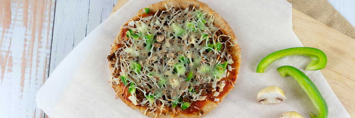 Veggie Crumbles Pita Pizza