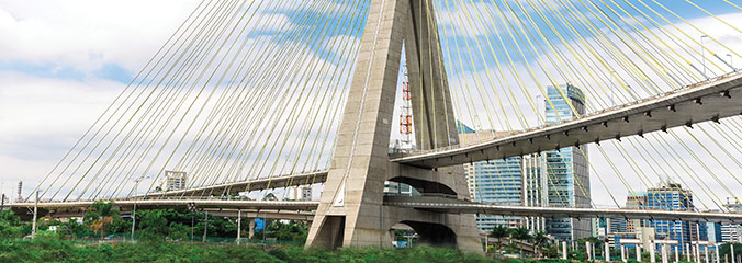 Large urban bridge in Brazil