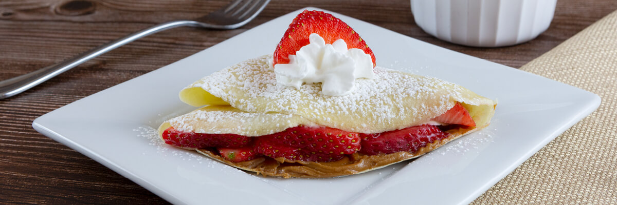 Crepes with Cookie Butter and Strawberries