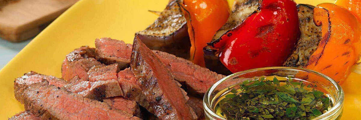 Grilled Flank Steak and Vegetables