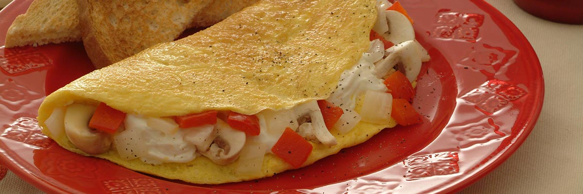 Mushroom Red Pepper Omelette