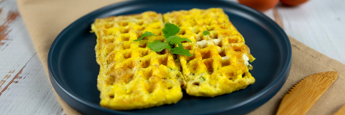 Waffle Iron Omelet